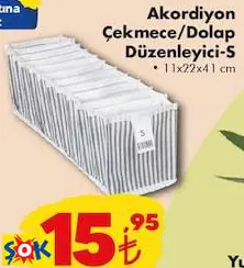 AKORDİYON ÇEKMECE/DOLAP DÜZENLEYİCİ-S • 11X22X41 CM